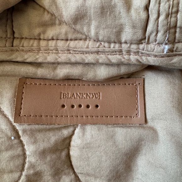Blank NYC Light Brown Quilted Bomber Jacket with Hood - Picture 5 of 7